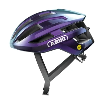 Imagen de ABUS casco de ciclismo carretera PowerDome MIPS ligero con sistema ventilación inteligente y protección contra impactos Made in Italy para hombre mujer morado, M