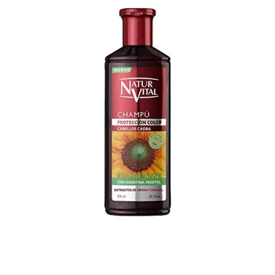 Imagen de NaturVital Champú ColourSafe Cabellos Rubios, Sin Parabenos ni Siliconas, Colorante para Pelo Rubio Teñido o Natural, con Keratina Vegetal, Aporta Brillo y Protege el Color, 300 ml