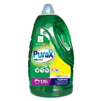 Imagen de PUROX UNIVERSAL Detergente Líquido (176 Lavados) Gel para ropa de color y blanca, PET 5,3 l