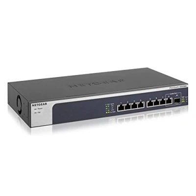 Imagen de NETGEAR Switch de 8 puertos y 10 GB XS508M Ethernet multigigabit 1 puerto SFP+ 10G Montaje en sobremesa o bastidor, protección ProSAFE por vida