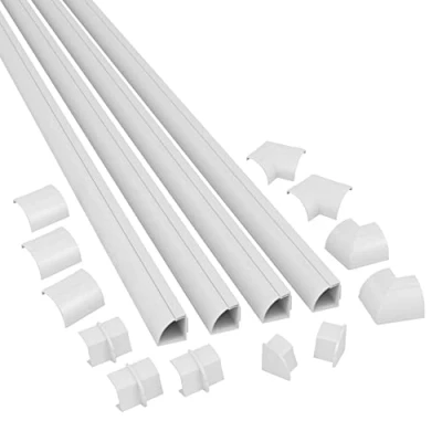 Imagen de D Line Canaletas para cables en forma de cuadrante Multipack 4 piezas (22x22 mm) 1 metro longitud color bianco