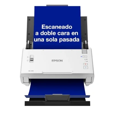 Imagen de Escáner Epson DS 410, 600 ppp x ppp, 26 ppm, Alimentador automático, Blanco
