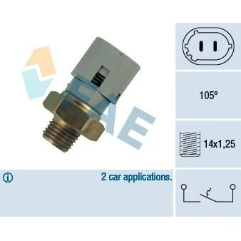 Imagen de FAE 35710 Interruptor de temperatura, testigo líquido refrigerante RENAULT: CLIO 1