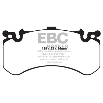 Imagen de EBC Brakes DP42158R Juego de pastillas freno Eje delantero AUDI: A6 C7 Avant, Berlina, A7 Sportback