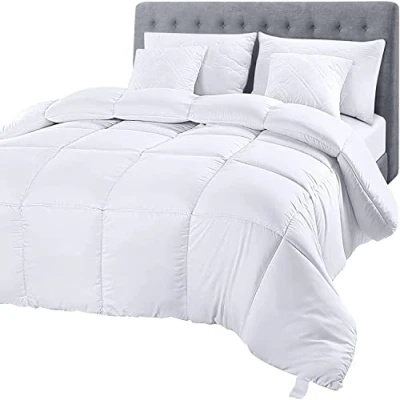 Imagen de Glattol Utopia Edredón para Cama Acolchado con pestañas en Las Esquinas Alternativo Costuras Formando Cuadrados