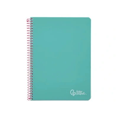 Imagen de Liderpapel Cuaderno espiral a4 witty tapa dura 80h 90gr cuadro 4mm con margen color turquesa