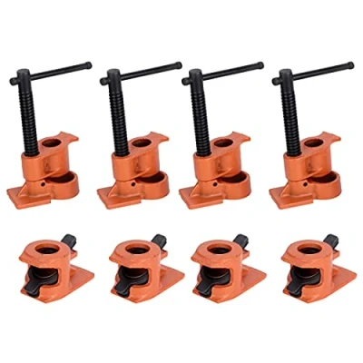 Imagen de 4 uds Abrazadera de Tubo para Carpintería,Abrazaderas Carpinteros Madera 1/2&quot;,Tornillo Banco Carpintero,Juego Abrazaderas Tuberías,Banco Liberación Rápida