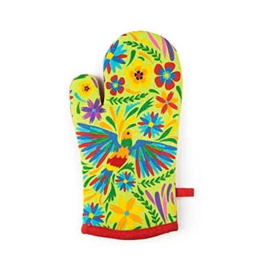 Imagen de Excelsa Mexican Flowers Guante de Horno, Talla única, Forro 100% algodón, Relleno poliéster