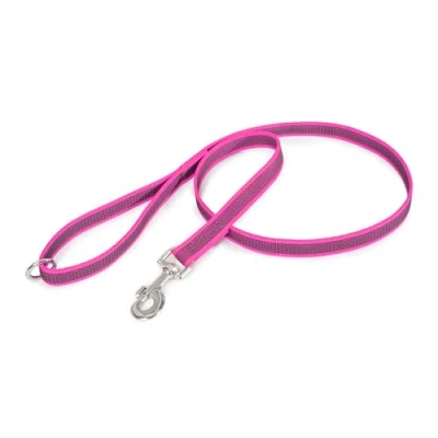 Imagen de Correa IDC Color &amp; Gray con asa y anillo en D, 20 mm x 1,8 m, Rosa Gris