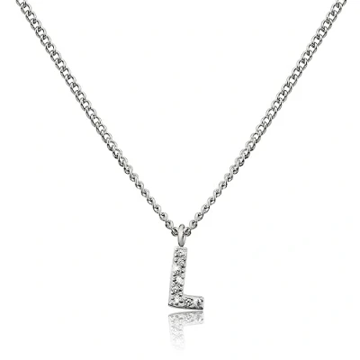 Imagen de GD GOOD.designs EST. 2015 Cadena con letras de plata para señoras I Collar respetuoso la piel colgante inicial acero inoxidable plata. (L)