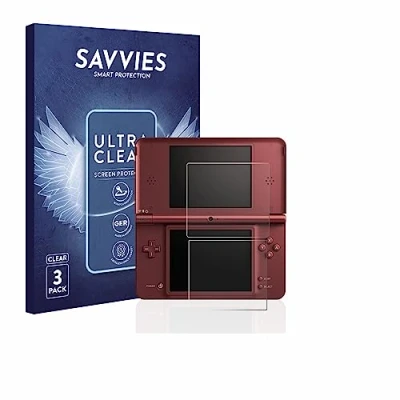 Imagen de savvies Protector Pantalla para Nintendo DSi XL (6 Unidades) Película Ultra Transparente