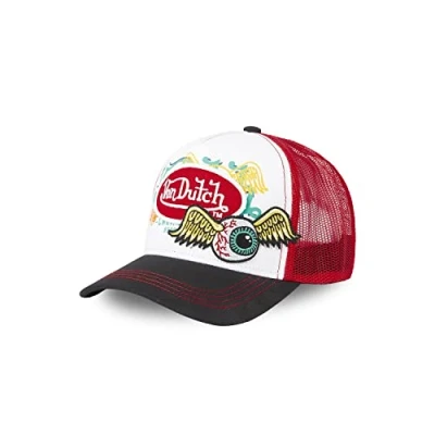 Imagen de Von Dutch gorra para hombre y mujer, ajustable, Trucker, corte informal, sin deformación original, rojo, Talla única