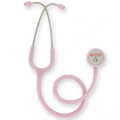 Imagen de Gima Dúofono Clásico para Adultos de Doble Cabezal, Estetoscopio con Diadema Acero Inoxidable y Resorte Interno, Rosa, 32539