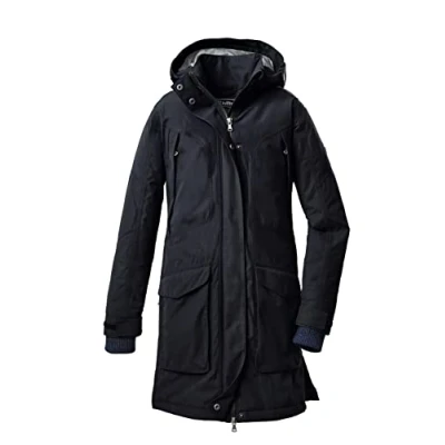 Imagen de Killtec Girl&#039;s Abrigo outdoor/parka funcional con capucha cremallera KOW 186 GRLS CT, dark navy, 176, 37981 000