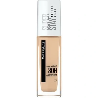 Imagen de Maybelline New York, Base de maquillaje Superstay Active Wear 30H, Larga duración, Waterproof, Alta cobertura, Acabado mate, Tono 03 True Ivory, 30 ml
