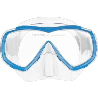 Imagen de Cressi Estrella Jr Txle Strap Mask Máscara de Buceo, Unisex Youth, Transparente/Azul, Talla Única