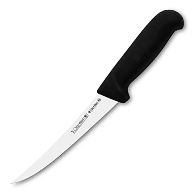 Imagen de 3 Claveles Cuchillo deshuesar Curvo Proflex de 13 cm, Acero Inoxidable, Negro, 27.7x2.5x1.7000000000000002 cm