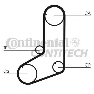 Imagen de CONTITECH CT911 Correa de Distribucion 122 19 MITSUBISHI: L300 / Delica III Bus, Furgón, L200 II Pick up