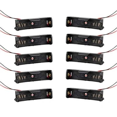 Imagen de HALJIA Caja de Almacenamiento para Pilas (1,5 V, 10 Unidades, Incluye Cables Cable)
