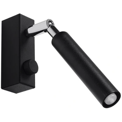 Imagen de SOLLUX lighting EYETECH 1 Aplique Acero Cilíndrico Diseño Minimalista Moderno para Dormitorio Salón Industrial Lofty G9 A++ E 3/10/20 cm 1x Fuente de