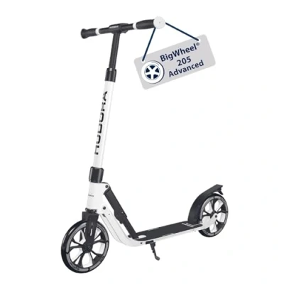 Imagen de HUDORA BigWheel 205 Advanced Scooter Patinete de Aluminio cómodo para hasta 100 kg Plegable y Ajustable en Altura niños/Adolescentes Adultos