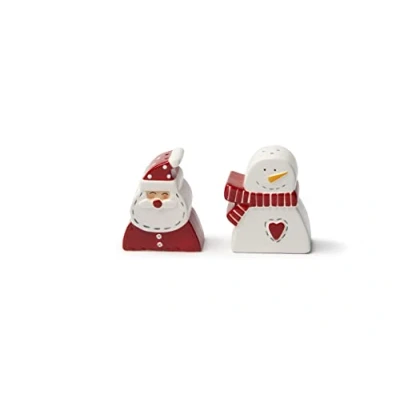 Imagen de Excelsa Snowman Set de sala/pimentero, cerámica