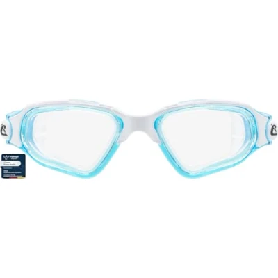 Imagen de CRESSI Clear Eyes Goggles White/Aquamarine Gafas de Natación Unisex Silicona Pura con Tratamiento Molecular Antivaho para Lentes, Blanco/Aguamarina, Lentes transparentes, Talla Única