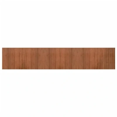 Imagen de vidaXL Alfombra Rectangular bambú marrón 60x300 cm, de área, Sala Estar, Cocina, Piso