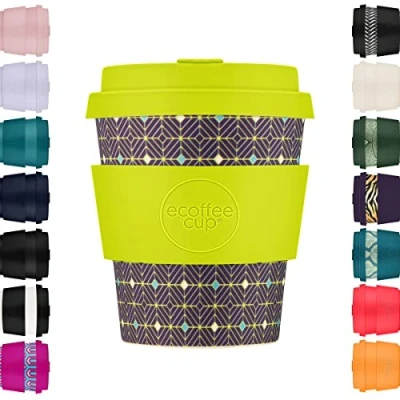 Imagen de 8oz 240ml Ecoffee Cup Reutilizable Eco Friendly 100% Plant Based Coffee with Silicone Lid &amp; Sleeve Melamine Free Travel Mug, Hubertus Primus