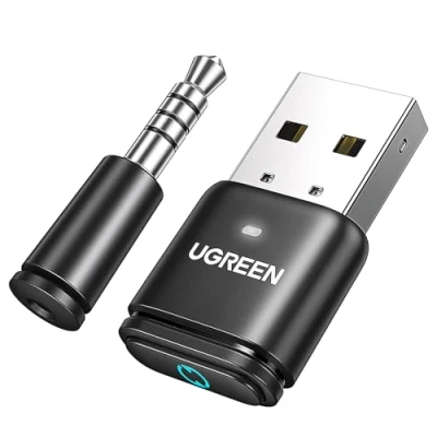 Imagen de UGREEN Adaptador Bluetooth 5.3 aptX Audio USB Dongle para Switch PS4 PS5 PC Consola de Juegos Micrófono Independiente Soporte Auriculares Altavoz