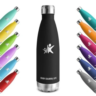 Imagen de KollyKolla Botella Termica 750ml, Agua Acero Inoxidable, Termo Sin BPA, Cantimplora Reutilizable, Mantener Bebida 12H Caliente/24 Frío, para Niños, Adultos, Deporte, Escuela, Oficina