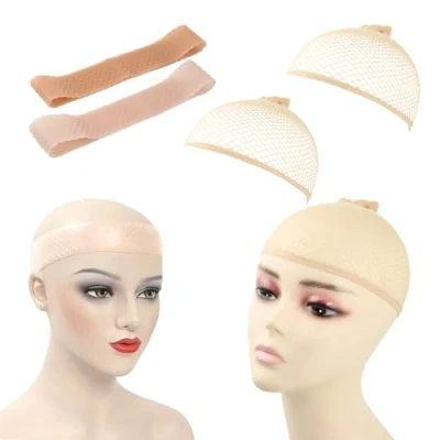 Imagen de 2 Piezas Banda de Peluca in Silicona con Gorros Peluca, Agarre Antideslizantes, Redecillas Elástica, Diadema Mujeres, Cabello sin Costuras para Deportes Yoga Cosplay (C)