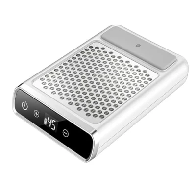 Imagen de VOLTIX aspirador de uñas profesional 80 W, velocidad ajustable hasta 4500 rpm, pantalla táctil LCD, para a batería, máquina manicura y pedicura