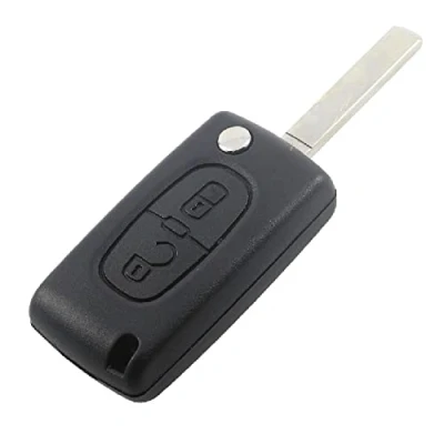 Imagen de BARAC Carcasa Llave 2 Botones Citroen c2 c3 c4 c5 Picasso Peugeot 206 207 307 308 407 408 Partner Mando a Distancia Coche Compatible CE0523 VA2