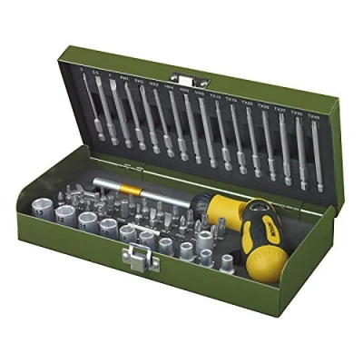 Imagen de PROXXON 2223104 Estuche destor carraca articulable 1/4&quot; 54pc, gris