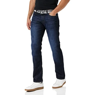 Imagen de Enzo Ez324 Straight Jeans Rectos, Azul Oscuro Lavado, 36W/30L para Hombre