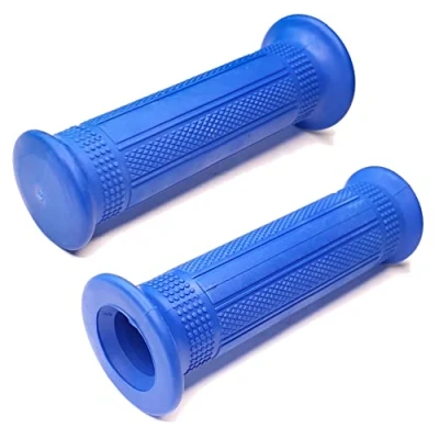 Imagen de cyclingcolors Empuñaduras universale Manillar Moto 22mm (7/8&quot;) 24mm (1&quot;) puños Caucho Antideslizante Scooter ciclomotor (Azul)