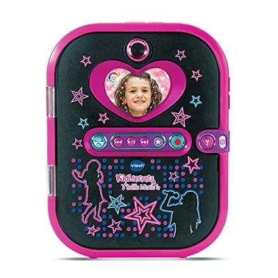 Imagen de VTech KidiSecrets Selfie Music Negro, Diario Electrónico 7 en 1 con reconocimiento facial, cámara y vídeo, juegos educativos, regalo para niños de 6 a 12 años, contenido francés