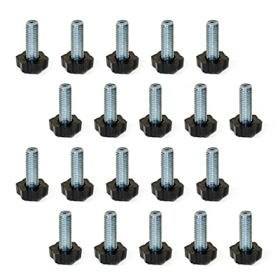 Imagen de Emuca Pie nivelador para mueble, rosca M8x30mm, Lote de 20 piezas