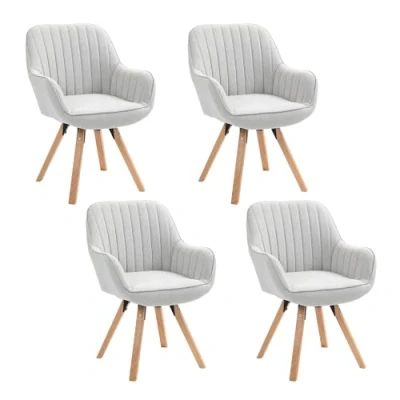 Imagen de Meubles cosy set de 4 silla comedor escandinava, sillón tocado