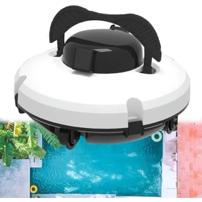 Imagen de Robot Limpiafondos Inalámbrico Potente aspiración Que Dura hasta 120 Minutos Admite planificación Inteligente de rutas Adecuado para Piscinas elevadas/subterráneas.