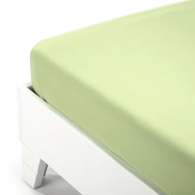 Imagen de Caleffi 59049 Jersey Sábana Inferior para Cama de Matrimonio, Color Menta