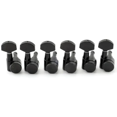 Imagen de Musiclily Pro 6 en línea 2 Pin Clavijas de Afinación Bloqueo Guitarra Clavijeros Bloqueantes para Eléctrica tipo SQ Strat Tele, Negro