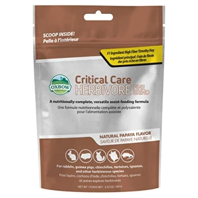 Imagen de Oxbow Critical Care Fine Grind Fórmula De Alimentación Complementaria Para Herbivores, 100 G