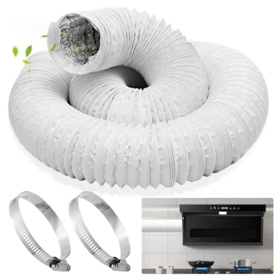 Imagen de Manguera de salida aire 150 mm diámetro, 6 m longitud, flexible, PVC, para acondicionado, secadora y campana extractora