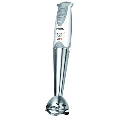 Imagen de Batidora De Mano Desmontable, Brazo Y Cuchillas Acero Inoxidable, Función Turbo, Desmontable Mpm Mbl 04 400w Blanco/gris
