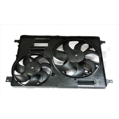Imagen de TYC 838 0009 Ventilador de radiador 300 44+587 con bastidor (armazón) unidad control VOLVO: XC70 II Familiar, S80 norauto, oscaro,