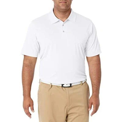 Imagen de Amazon Essentials Polo de Golf Secado Rápido Ajuste Normal Hombre, Blanco, XS
