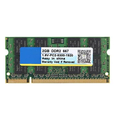 Imagen de Tosuny Memoria para computadora portátil de 2GB, DDR2 667MHz 2GB 200Pin PC2 5300 RAM Placa Madre Intel/AMD