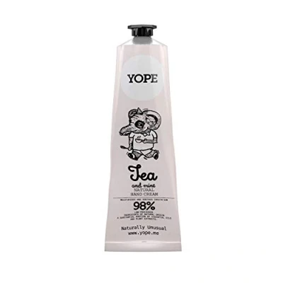 Imagen de YOPE Crema de Manos Manteca karité Aceites argán, coco y oliva Fortalecedora Nutritiva Calmante Irritante 98% Ingredientes naturales Vegan formula Té Menta 100ml